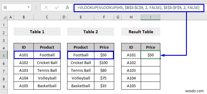 วิธีใช้ VLOOKUP ที่ซ้อนกันใน Excel (เกณฑ์ 3 ข้อ)