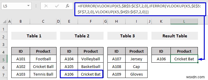 วิธีใช้ VLOOKUP ที่ซ้อนกันใน Excel (เกณฑ์ 3 ข้อ)