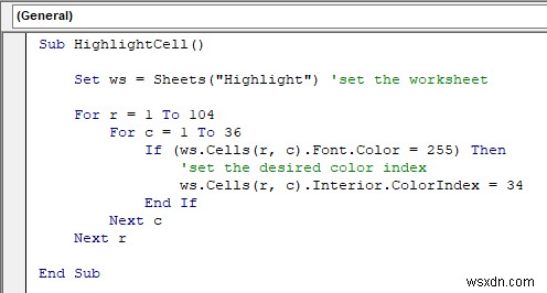 VBA เพื่อตรวจสอบว่าสีฟอนต์เป็นสีแดงหรือไม่ จากนั้นส่งคืนผลลัพธ์ใน Excel