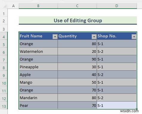 วิธีลบรูปแบบเป็นตารางใน Excel