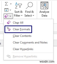 วิธีลบรูปแบบเป็นตารางใน Excel