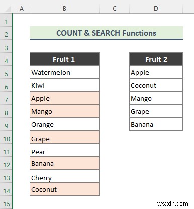 ไฮไลต์เซลล์ที่มีข้อความจากรายการใน Excel (7 วิธีง่ายๆ)