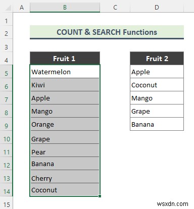 ไฮไลต์เซลล์ที่มีข้อความจากรายการใน Excel (7 วิธีง่ายๆ)