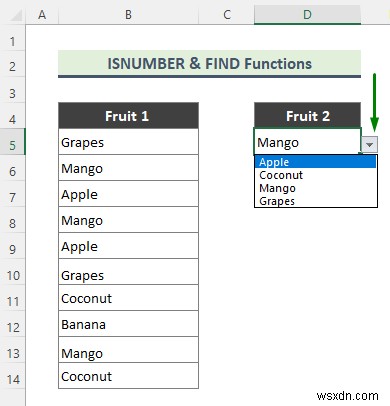 ไฮไลต์เซลล์ที่มีข้อความจากรายการใน Excel (7 วิธีง่ายๆ)