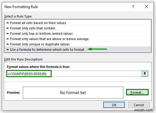 ไฮไลต์เซลล์ที่มีข้อความจากรายการใน Excel (7 วิธีง่ายๆ)