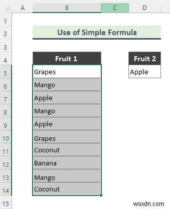 ไฮไลต์เซลล์ที่มีข้อความจากรายการใน Excel (7 วิธีง่ายๆ)