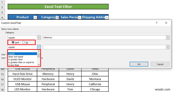 วิธีใช้ตัวกรองข้อความใน Excel (5 ตัวอย่าง)