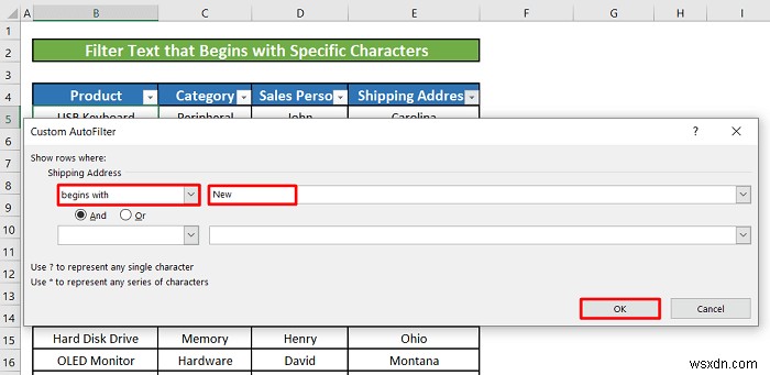 วิธีใช้ตัวกรองข้อความใน Excel (5 ตัวอย่าง)