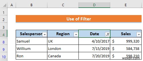 วิธีการกรองตามวันที่ใน Excel (4 วิธีด่วน)