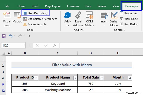 วิธีการกรองแบบกำหนดเองใน Excel (5 วิธี)