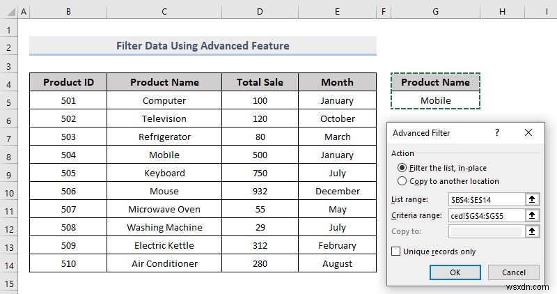 วิธีการกรองแบบกำหนดเองใน Excel (5 วิธี)