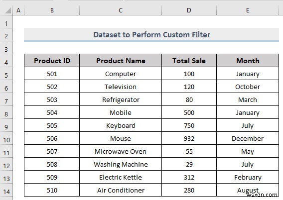 วิธีการกรองแบบกำหนดเองใน Excel (5 วิธี)