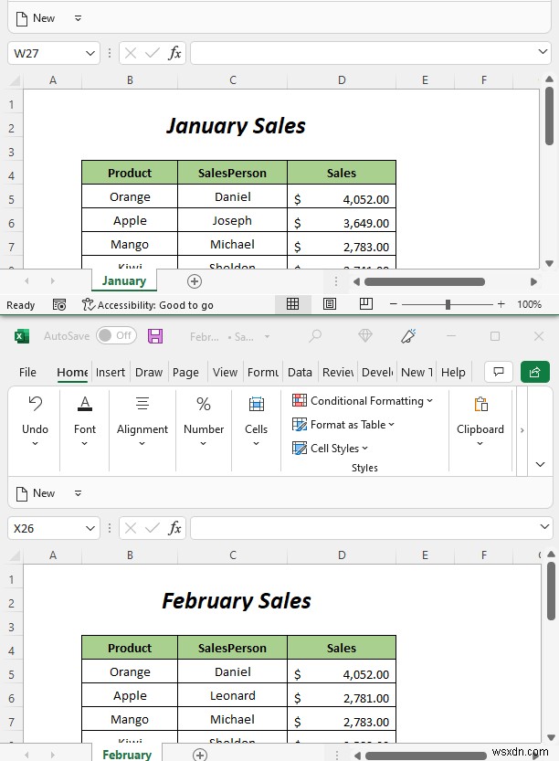 วิธีเปรียบเทียบแผ่นงาน Excel สองแผ่นและไฮไลต์ความแตกต่าง (7 วิธี)