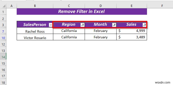วิธีการลบตัวกรองใน Excel (5 วิธีที่ง่ายและรวดเร็ว)