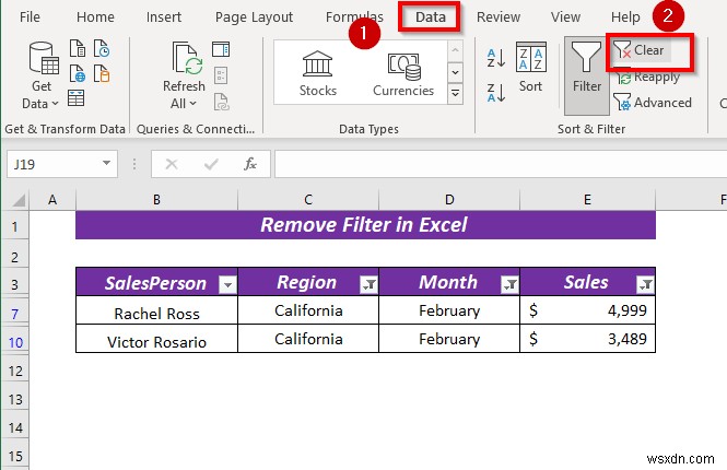 วิธีการลบตัวกรองใน Excel (5 วิธีที่ง่ายและรวดเร็ว)