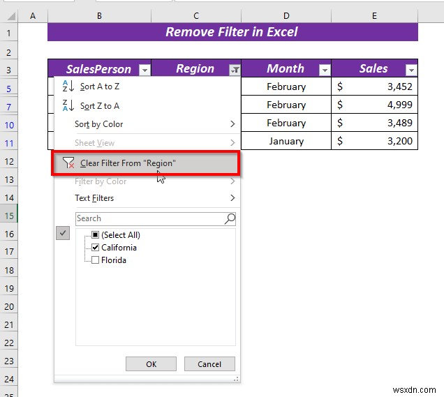 วิธีการลบตัวกรองใน Excel (5 วิธีที่ง่ายและรวดเร็ว)