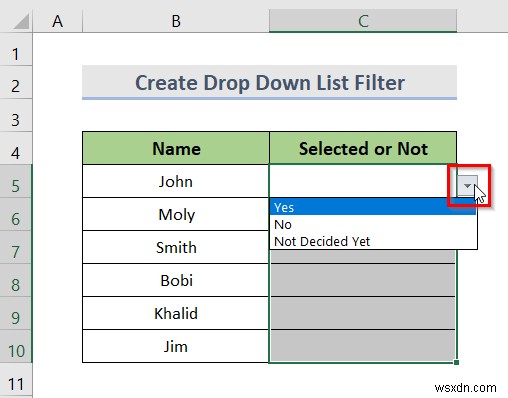 วิธีสร้างรายการแบบหล่นลงพร้อมตัวกรองใน Excel (7 วิธี)