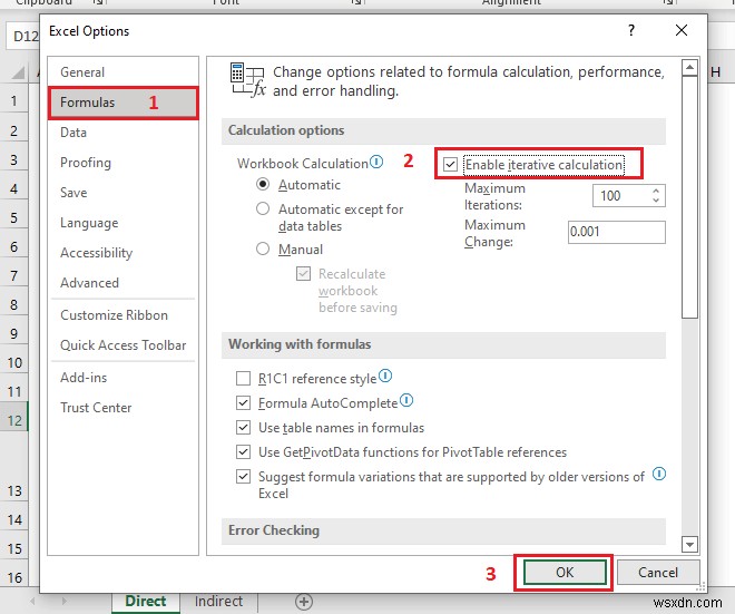 การอ้างอิงแบบวงกลมใน Excel คืออะไร