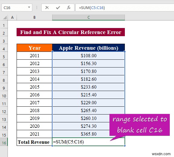 วิธีการแก้ไขข้อผิดพลาดในการอ้างอิงแบบวงกลมใน Excel (คำแนะนำโดยละเอียด)