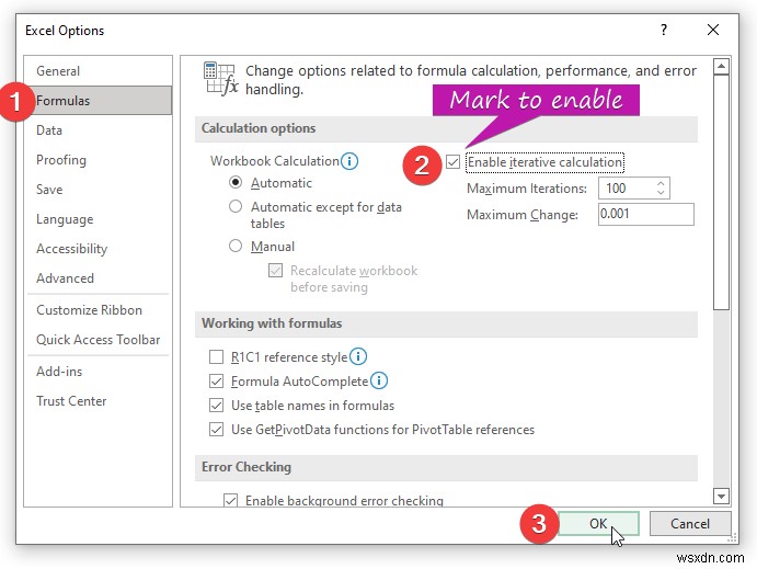 วิธีการแก้ไขข้อผิดพลาดในการอ้างอิงแบบวงกลมใน Excel (คำแนะนำโดยละเอียด)