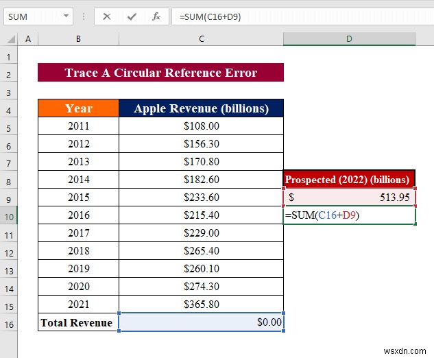 วิธีการแก้ไขข้อผิดพลาดในการอ้างอิงแบบวงกลมใน Excel (คำแนะนำโดยละเอียด)