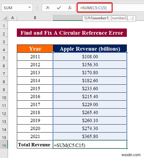วิธีการแก้ไขข้อผิดพลาดในการอ้างอิงแบบวงกลมใน Excel (คำแนะนำโดยละเอียด)