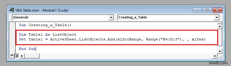 วิธีใช้ตาราง Excel กับ VBA (9 วิธีที่เป็นไปได้)