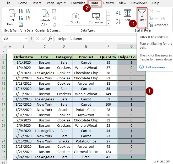 ใช้ตัวกรองขั้นสูงตามเกณฑ์หลายเกณฑ์ในคอลัมน์เดียวใน Excel