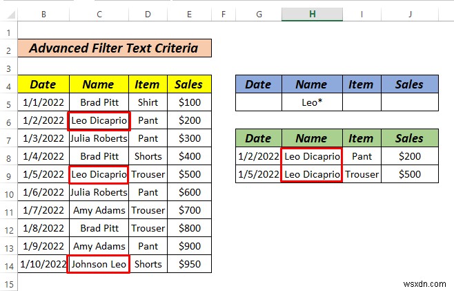 วิธีใช้ตัวกรองขั้นสูงหากช่วงเกณฑ์มีข้อความใน Excel