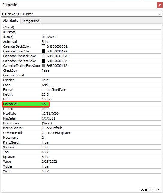 ตัวเลือกวันที่ของ Excel สำหรับทั้งคอลัมน์