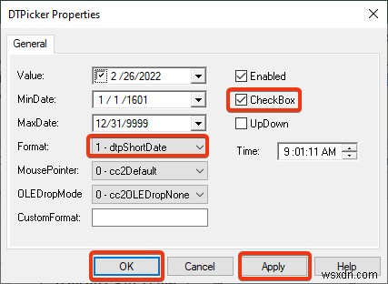 ตัวเลือกวันที่ของ Excel สำหรับทั้งคอลัมน์