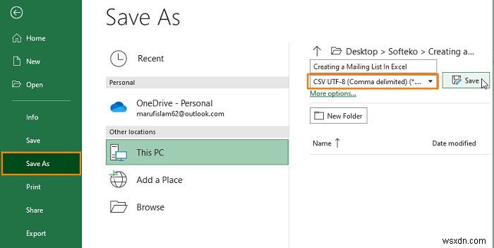 การสร้างรายชื่อผู้รับจดหมายใน Excel (2 วิธี)