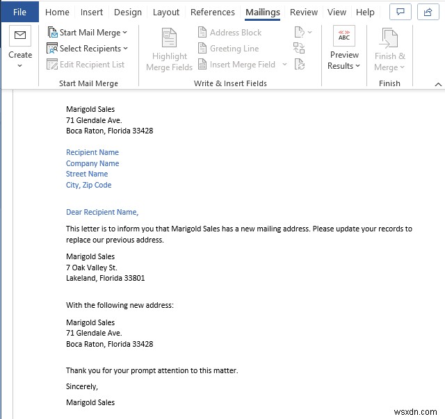 การสร้างรายชื่อผู้รับจดหมายใน Excel (2 วิธี)