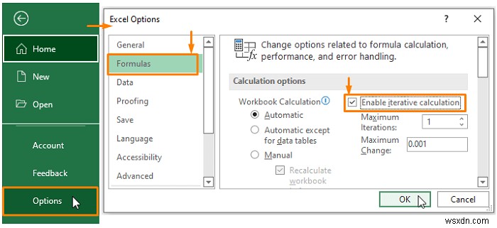 วิธีอนุญาตการอ้างอิงแบบวงกลมใน Excel (ด้วย 2 การใช้งานที่เหมาะสม)