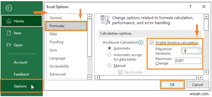 วิธีอนุญาตการอ้างอิงแบบวงกลมใน Excel (ด้วย 2 การใช้งานที่เหมาะสม)