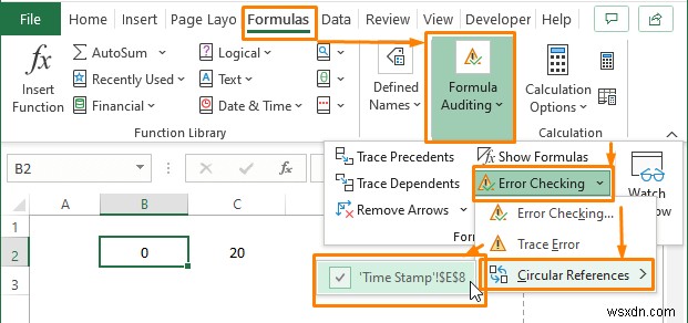 วิธีอนุญาตการอ้างอิงแบบวงกลมใน Excel (ด้วย 2 การใช้งานที่เหมาะสม)