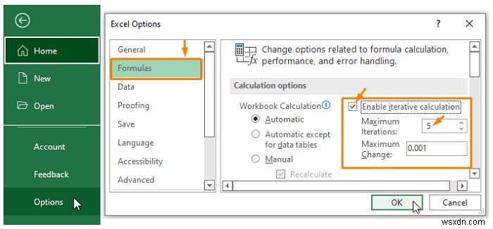 วิธีอนุญาตการอ้างอิงแบบวงกลมใน Excel (ด้วย 2 การใช้งานที่เหมาะสม)