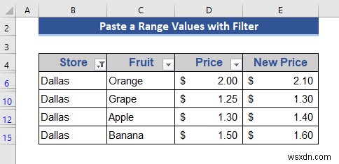 วิธีการคัดลอกและวางเมื่อใช้ตัวกรองใน Excel