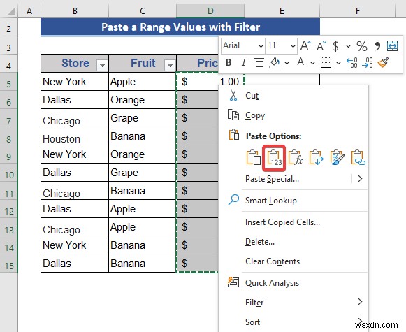 วิธีการคัดลอกและวางเมื่อใช้ตัวกรองใน Excel