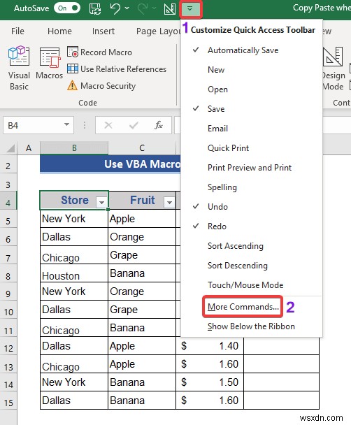 วิธีการคัดลอกและวางเมื่อใช้ตัวกรองใน Excel