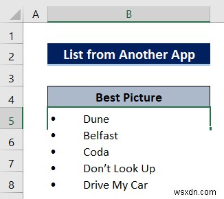 วิธีสร้างรายการภายในเซลล์ใน Excel (วิธีด่วน 3 วิธี)