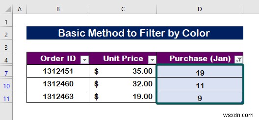 วิธีการกรองตามสีใน Excel (2 ตัวอย่าง)