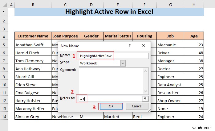 วิธีการเน้นแถวที่ใช้งานอยู่ใน Excel (3 วิธี)