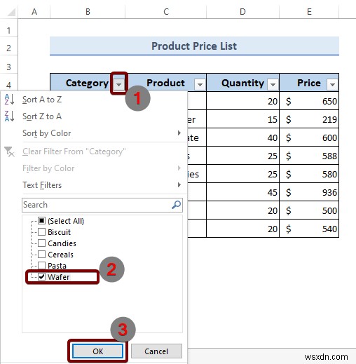 วิธีการเพิ่มตัวกรองใน Excel (4 วิธี)