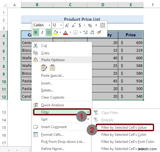 วิธีการเพิ่มตัวกรองใน Excel (4 วิธี)