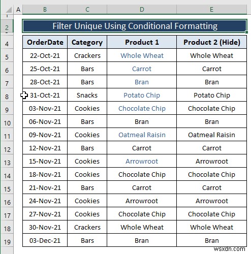 วิธีการกรองค่าที่ไม่ซ้ำใน Excel (8 วิธีง่ายๆ)