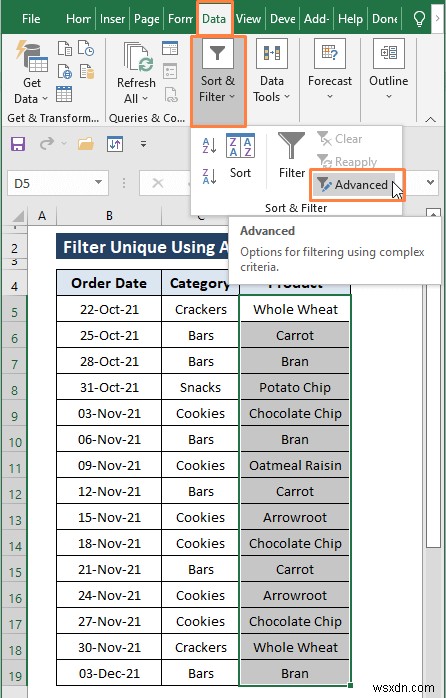 วิธีการกรองค่าที่ไม่ซ้ำใน Excel (8 วิธีง่ายๆ)