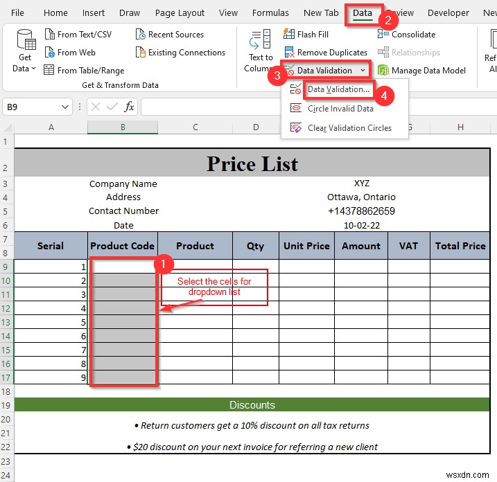 วิธีการสร้างรายการราคาใน Excel (คำแนะนำทีละขั้นตอน)