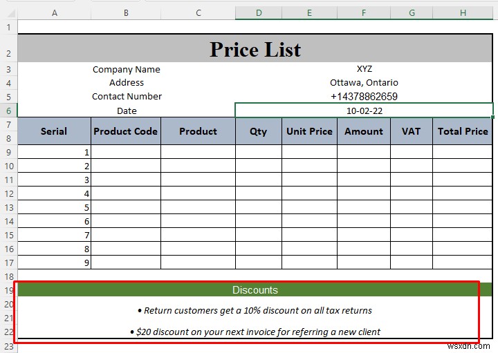 วิธีการสร้างรายการราคาใน Excel (คำแนะนำทีละขั้นตอน)