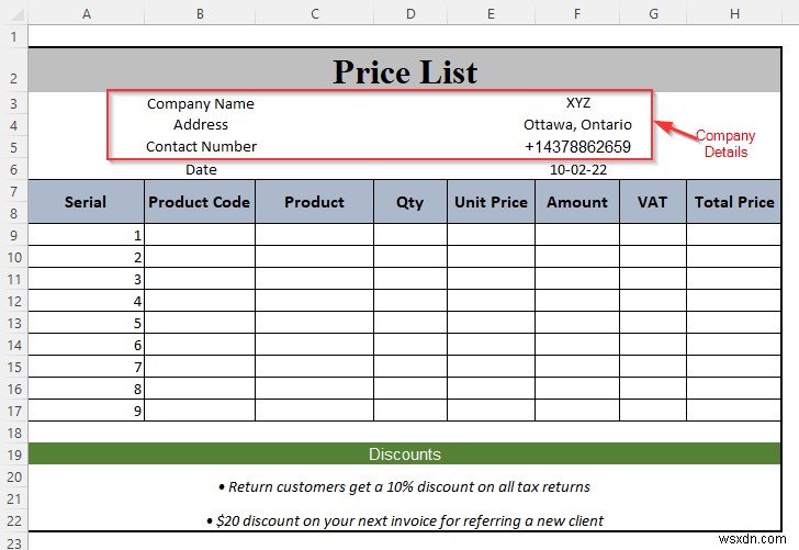 วิธีการสร้างรายการราคาใน Excel (คำแนะนำทีละขั้นตอน)